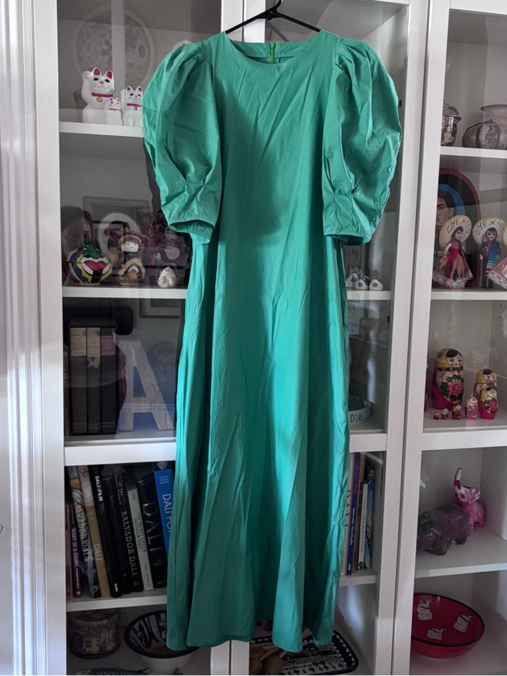 Mr. Larkin Molly dress in Grass Women’s Puff-Sleeve Maxi Dress S